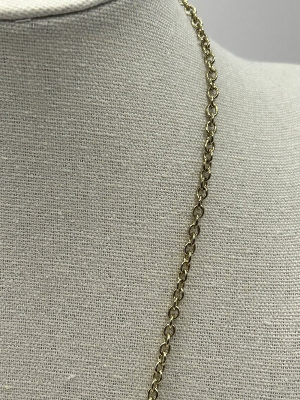 Marlyn Schiff Gold Tone Necklace Green Charcoal Rhinestones Statement Jewelry - Picture 7 of 16